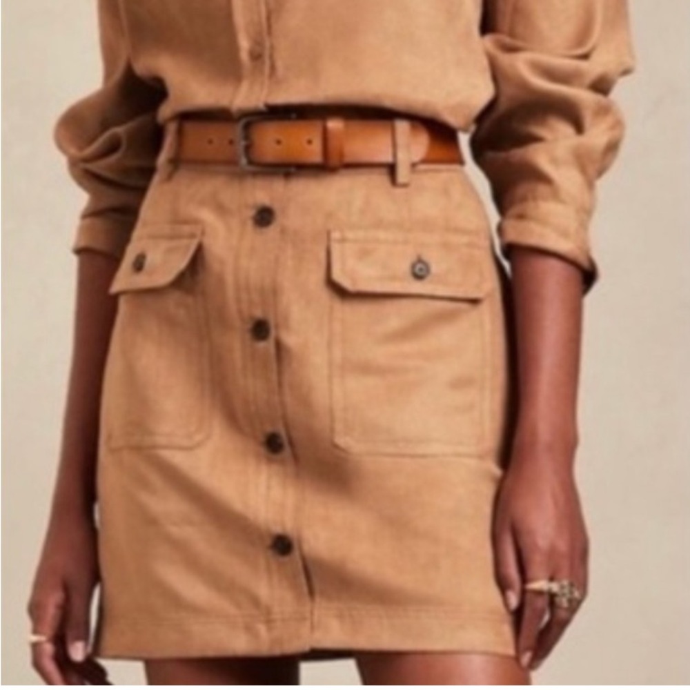 PORTIA VEGAN SUEDE MINI SKIRT